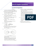 Answers To End-Of-Chapter Questions: 25 Magnetic Fi Elds and Electromagnetism 5 Magnetic Fields and Electromagnetism