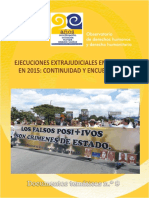 Ejecuciones Extrajudiciales en Colombia 2015 - Continuidad y Encubrimiento - CCEEU