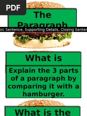 The Paragraph - Supporting Details, Closing Sentence