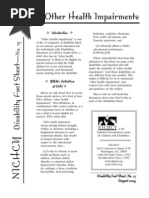 Download Other Health Impairment Fact Sheet by National Dissemination Center for Children with Disabilities SN32394079 doc pdf