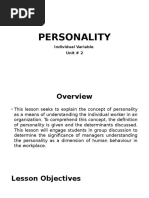Lesson 5 Personality Part 1