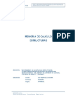 Mem. de Calculo - Estructuras (Centro Salud)