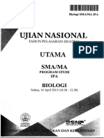 Naskah Soal UN Biologi SMA 2015 Paket 1