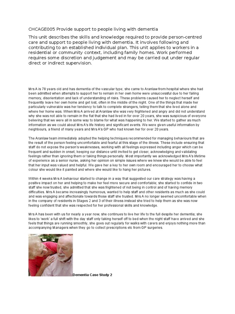 Case Studies Dementia Anger