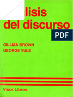 Brown y Yule Analisis Del Discurso 1993 PDF