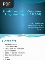 Fundamentals of Computer Programming - Dr. A. Charan Kumari