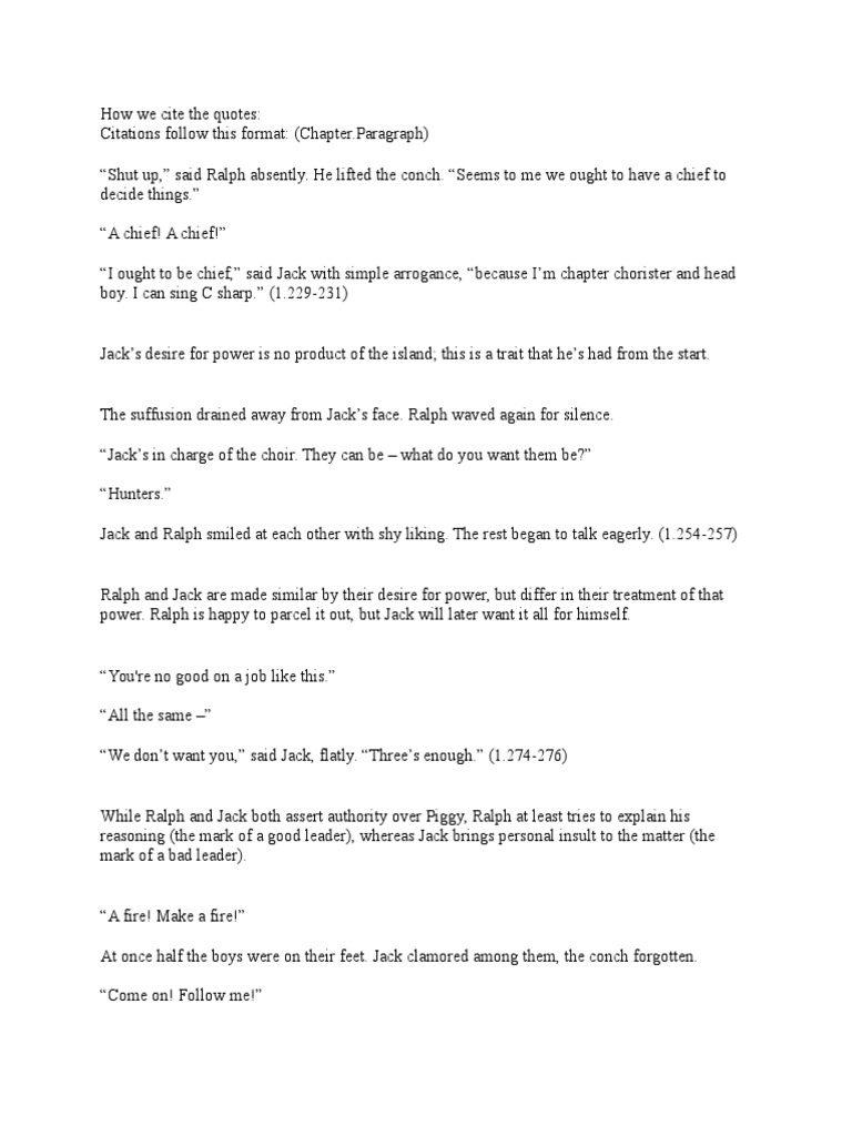 Leadership and Power in LOTF | PDF, image size:768x1024