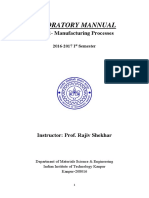 Manufacturing Lab Manual and Schedule