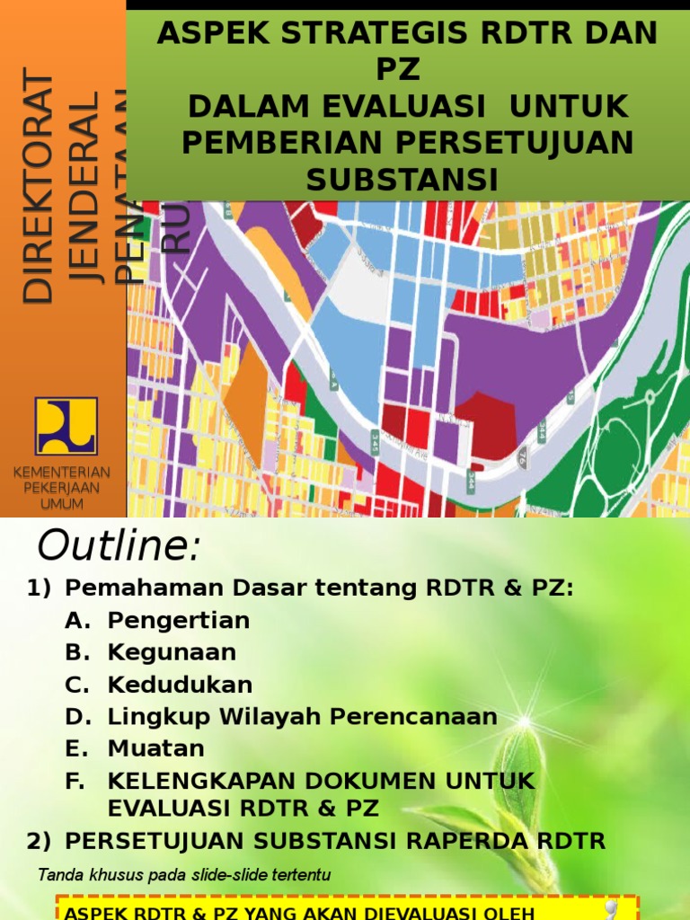 Evaluasi RDTR dan PZ untuk Persetujuan | PDF