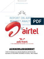 Report On Airtel Market Analysis: Acknowledgement