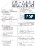Aee General Studies 2008