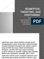 Segmentasi, Targeting, Dan Positioning