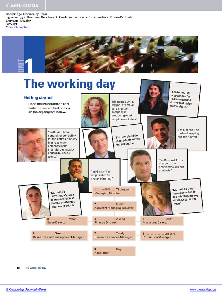 Business Benchmark Pre Intermediate Students Book Bec Sample Pages ...