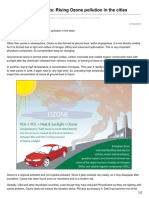 Rising Ozone Pollution in The Cities