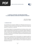 Regulacion Del Analisis Financiero