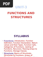 UNIT-3: Functions and Structures