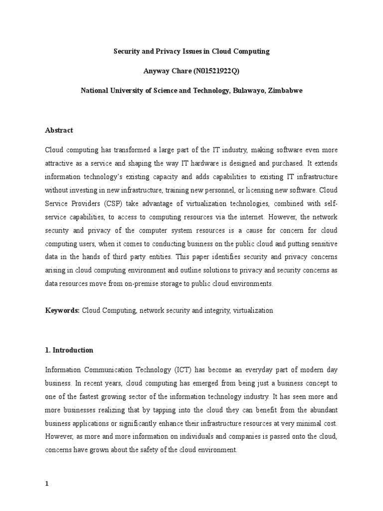 Security Issues On The Cloud | PDF | Cloud Computing | Computer Security