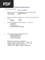 Download Soal Dan Jawaban UTS Logika Dan Algoritma Semester 1 by Pranchis Ranting SN323973202 doc pdf