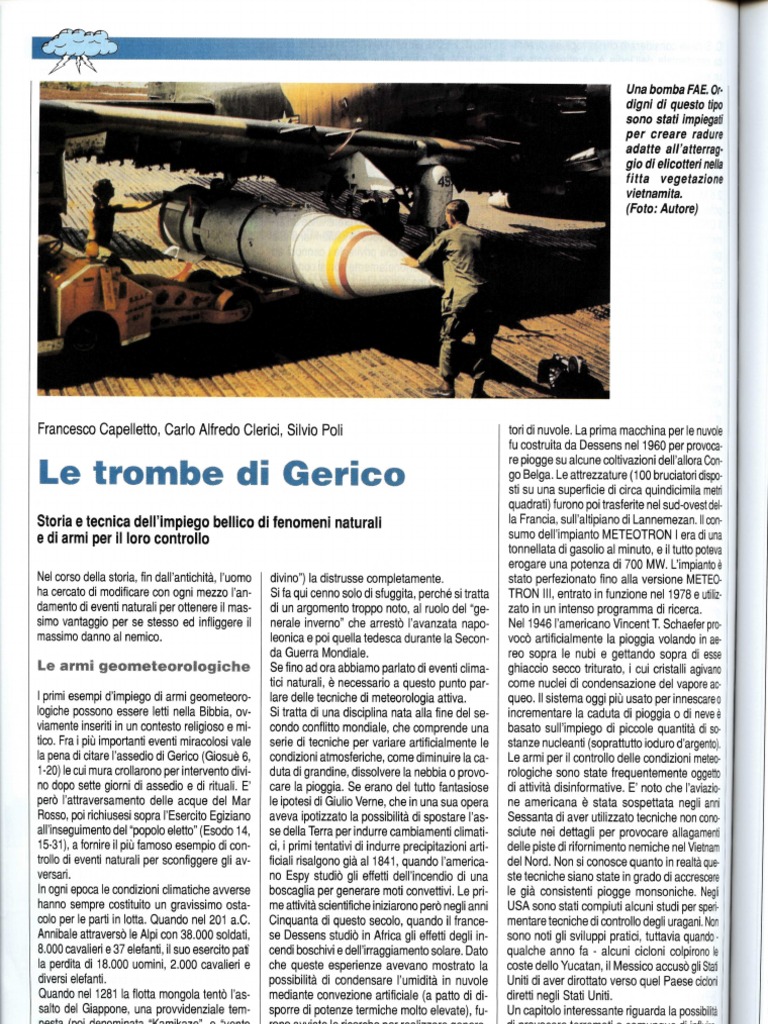 Le Trombe Di Gerico Impiego Bellico Dei Fenomeni Naturali