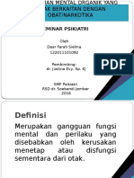 Gangguan Mental Organik Yang Tidak Berkaitan Dengan Obat