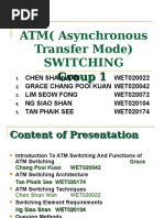 ATM (Asynchronous Transfer Mode) Switching: Group 1