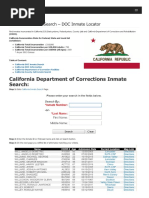 California Inmate Search Department of Corrections Lookup