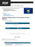 Montana Inmate Search Department of Corrections Lookup