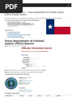 Texas Inmate Search Texas Department of Criminal Justice TDCJ Inmate Locator