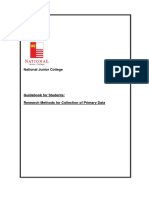 2016 Research Guidebook for Collection of Primary Data