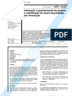 Abnt 13030 Reabilitação de Áreas Degradadas Por Mineração