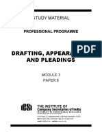 Drafting Apperance and Pleadings