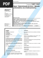NBR 13934-1997 - Agua - Determinacao de Ferro - Metodo Colorimetrico
