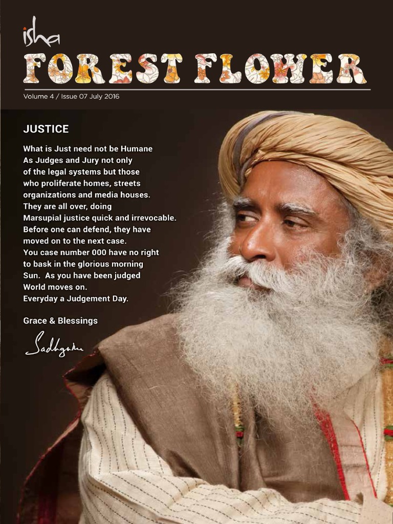 Isha Forest Flower July 2016 PDF Religion And Belief Nature