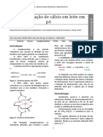 Determinação de Ca em Leite em Pó