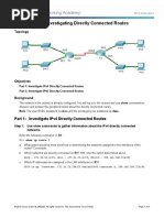 4.3.2.5 Packet Tracer - Investigating Directly Connected Routes Instructions