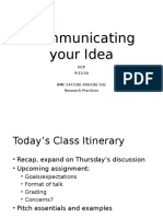 Communicating Your Idea