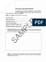 Sample Position Analysis Questionnaire PDF