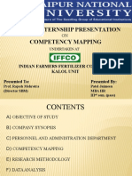 Summer Internship Presentation Competency Mapping: Indian Farmers Fertilizer Co-Op. Ltd. Kalol Unit