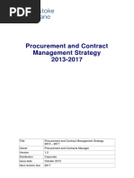 Procurement and Contract Management Strategy 2013-2017