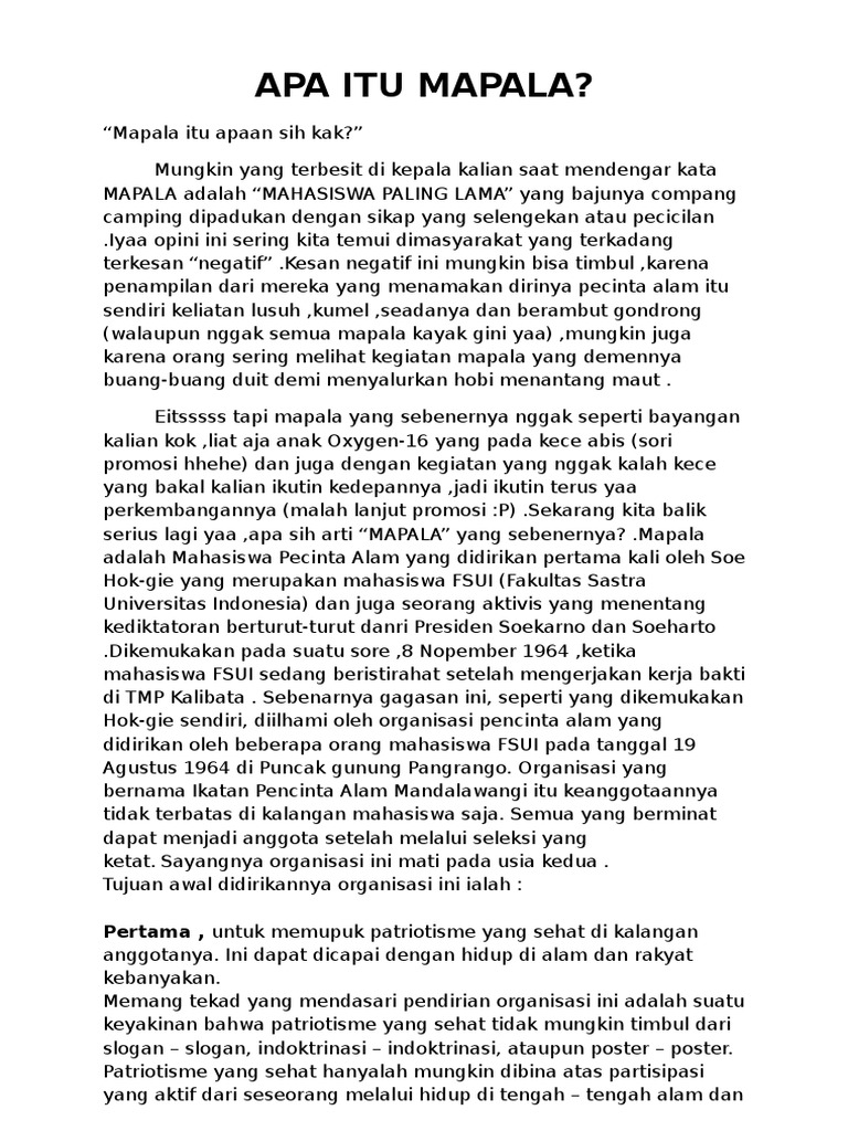 Mahasiswa Pecinta Alam