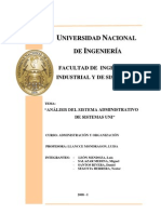 Analisis organizacional de SISTEMAS UNI 