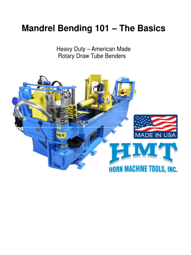HMT Mandrel Bending 101 PDF Mechanical Engineering Nature