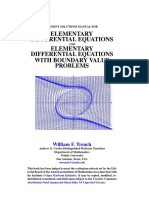 Elementary Differential Equations - Solutions