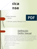 Delitos Sexuales, Quimica Forense