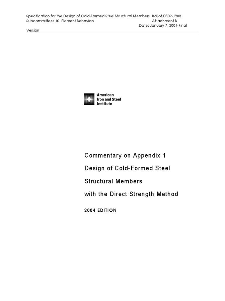 Design of Cold-Formed Steel by Direct Method | PDF | Buckling | Column