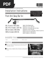 Volvo S80 IPD Front Sway Bar Installation Instructions