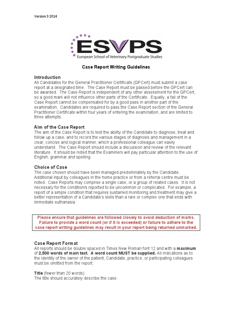 Case Report Guidelines General Case Report Medical Diagnosis