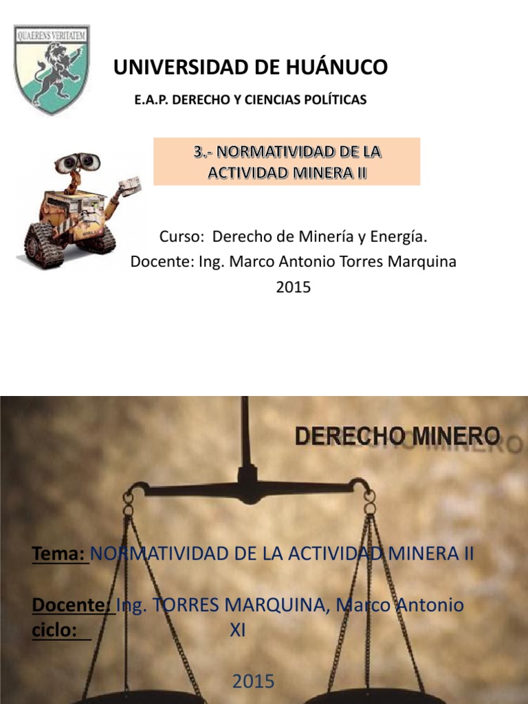 Normatividad de La Actividad Minera II | PDF | Minería | Ley estatutaria