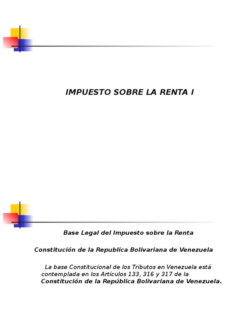 Características del ISLR en Venezuela | PDF | Impuestos | Impuesto ...