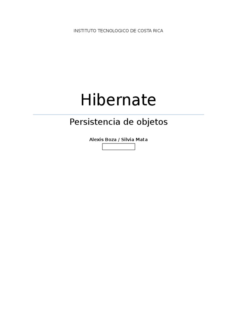 Hibernate | PDF | Mapeo Relacional de Objetos | Paradigmas de programación